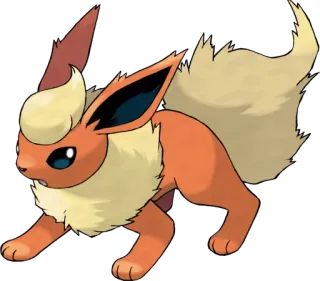 😠 Flareon Pokemon pokemon, flareon, tipe api, video game, karakter, evolusi eevee whatsapp sticker