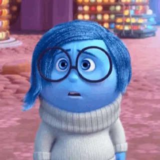 🤖 Sadness Inside Out Tristezza, Inside Out, Disney, Pixar, Cartone animato, Emozione, Personaggio telegram sticker