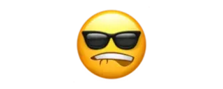 ✨ 表情符号, 太阳镜, 酷, 脸, 黄色 telegram sticker