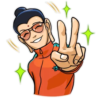 ✌ boeddha, vrede, bril, spiritueel, cartoon, aziatisch telegram sticker