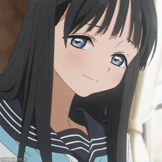 💠 @HAWKS anime, ragazza, ritratto, cartone animato, giapponese telegram sticker