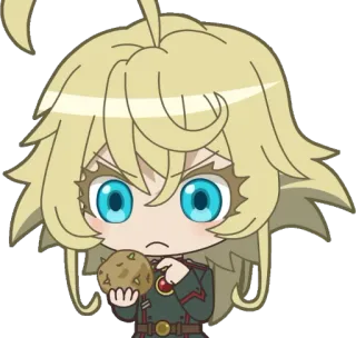 🥔 Tanya Degurechaff Saga of Tanya the Evil Anime, Militar, Tanya Degurechaff, Chibi, Saga de Tanya la Malvada telegram sticker