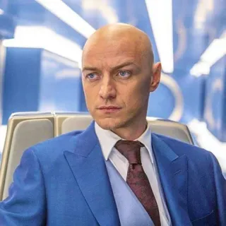 😐 Professor X X-Men มนุษย์กลายพันธุ์, โทรจิต, ซูเปอร์ฮีโร่, หัวล้าน, ผู้นำ telegram sticker