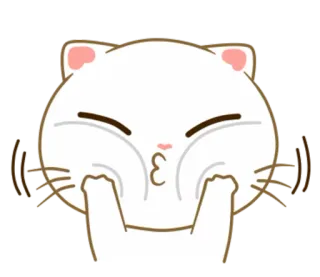 😙 chat, sticker, dessin animé, animal, mignon, baiser telegram sticker