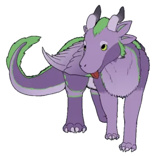 😛 龙, 奇幻生物, 神话, 卡通, 动物, 怪物, 可爱 whatsapp sticker
