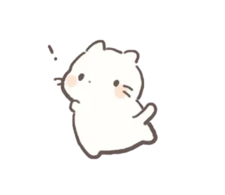 ❗ kat, schattig, sticker, dier, kawaii, cartoon telegram sticker