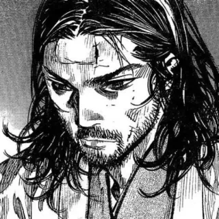 🖤 Miyamoto Musashi Vagabond Manga, Vagabond, Samurai, Krieger, Musashi, Miyamoto telegram sticker
