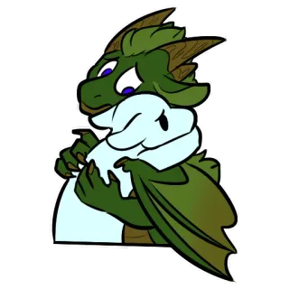 👐 Drache, Cartoon, Umarmung, süß, Fantasy, Tier telegram sticker