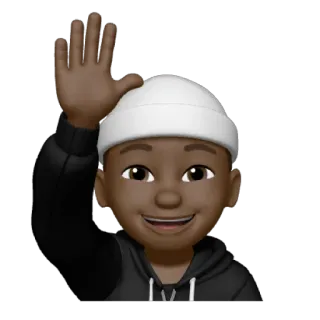 🙋 Emoji, Avatar, Homem, Acenar, Saudação telegram sticker