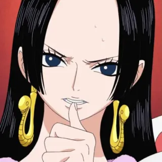 😠 Boa Hancock One Piece Anime, Pirata, Imperatriz, Beleza, Cobra, Forte, Mulher telegram sticker