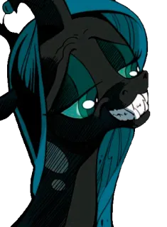 😏 Queen Chrysalis My Little Pony Pônei, Desenho animado, Vilão, Chrysalis telegram sticker