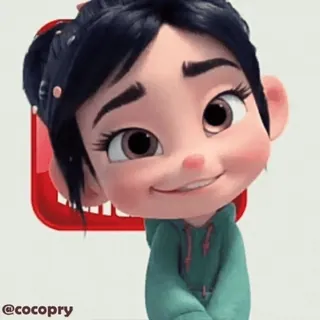 Vanellope ☺️ @MochaStickers whatsapp stickers