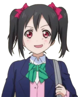 😰 Nico Yazawa Love Live! อนิเมะ, ผู้หญิง, ชุดนักเรียน, น่ารัก, ไอดอล telegram sticker