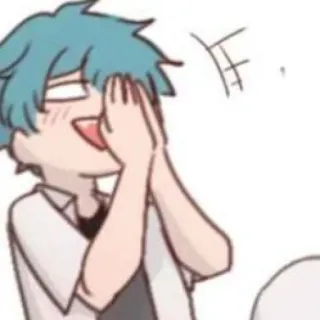 ❤️‍🔥 การ์ตูน, อนิเมะ, น่ารัก, เด็กผู้ชาย, มีความสุข, แอบมอง telegram sticker
