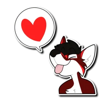 ❤️ 퍼리, 하트, 사랑, 동물, 의인화 telegram sticker