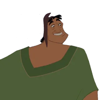 😁 Kronk The Emperor's New Groove Kronk, Disney, personagem, sorriso, animação telegram sticker