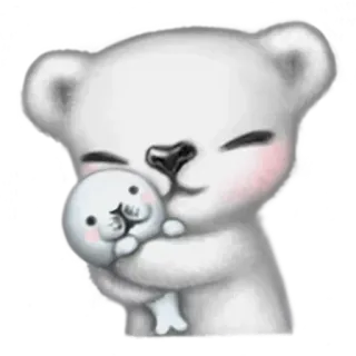💋 Polar bear and seal telegram sticker