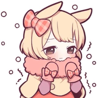 ☃ 卡哇伊, 可爱, 动漫, 贴纸, 卡通, Q版, 冷 telegram sticker