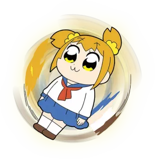 🌀 Anime, Cartoon, Mädchen, Manga, Popuko telegram sticker