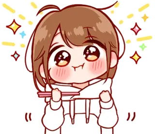 🍽 Anime, Manga, Carino, Kawaii, Ragazza, Felice telegram sticker