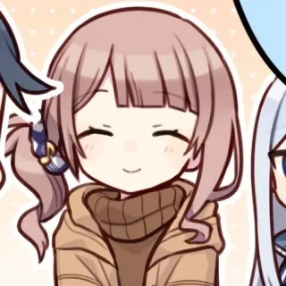 ☺️ anime, cartoon, cute, girl, smiling, happy telegram sticker