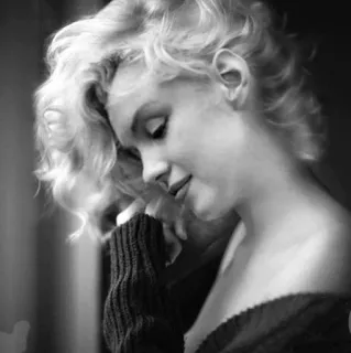🥀 Marilyn Monroe Мэрилин Монро, актриса, классика, портрет, черно-белое, красота, известная telegram sticker