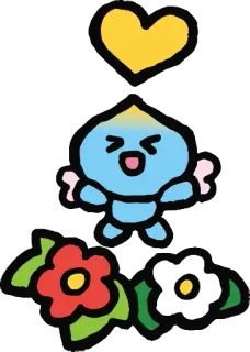 ❤️ cute, heart, flowers, cartoon, sticker telegram sticker