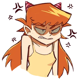 😡 enojado, diablo, lindo, dibujo animado, frustrado, irritado, demonio telegram sticker