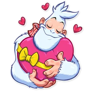 🥰 Yeti, Herz, Liebe, Cartoon, Freundlich, Valentinstag, Niedlich telegram sticker