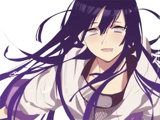 ☺️ Hinata Hyuga Naruto 애니메이션, 닌자, 백안, 수줍음, 귀여운 telegram sticker