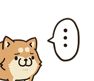 🐶 Hund, Tier, Shiba Inu, Sprechblase, Denken, süß telegram sticker