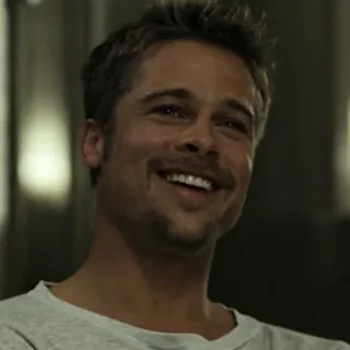 🙂 Brad Pitt знаменитость, актер, мужчина, портрет telegram sticker