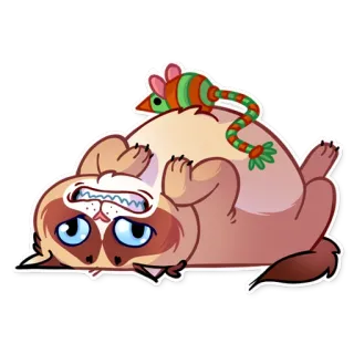 😁 gato, desenho animado, animal, rato, brinquedo, engraçado whatsapp sticker