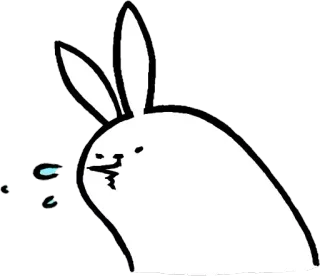 🐰 conejo, lindo, animal, dibujo, pegatina, sticker telegram sticker
