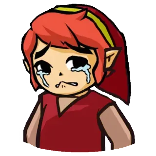 😥 llorando, triste, dibujos animados, emociones telegram sticker
