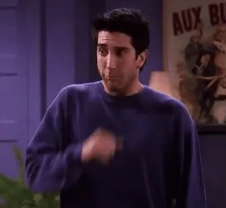 😰 Ross Friends AUX BU телешоу, комедия, мужчина, ТВ, Друзья, персонаж, Росс whatsapp sticker