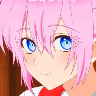 🙂 Animé, Manga, Cheveux roses, Yeux bleus, Mignon, Fille telegram sticker