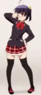 👍 Rikka Takanashi Love, Chunibyo & Other Delusions! Anime, Uniforme scolaire, Fille, Chuunibyou, Mignon whatsapp sticker