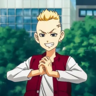 😁 anime, cartoon, character, smile, portrait, male telegram sticker