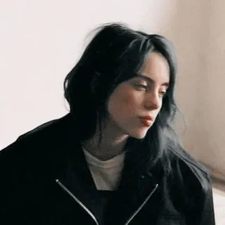 💚 Billie Eilish Billie Eilish, cantante, musicista, pop star, ritratto, celebrità telegram sticker