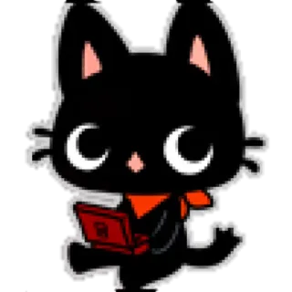 👀 gato, laptop, desenho animado, animal, fofo, adesivo telegram sticker