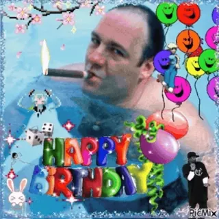 🥳 Tony Soprano The Sopranos HAPPY BIRTHDAY telegram sticker