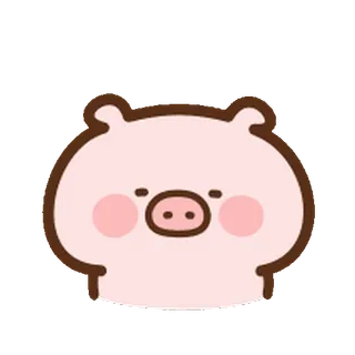 ⭐️ maiale, animale, carino, cartone animato, adesivo, rosa telegram sticker