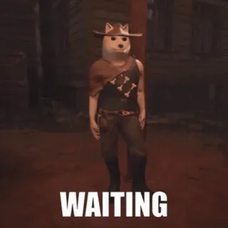 ⏳ WAITING Doge, 西部劇, ミーム, 犬, 待機 telegram sticker