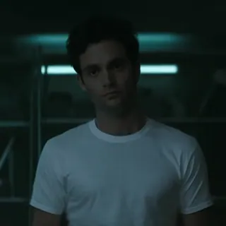 😐 Joe Goldberg You Joe Goldberg, You, Netflix, Penn Badgley, Charakter, Fernsehen, Thriller telegram sticker