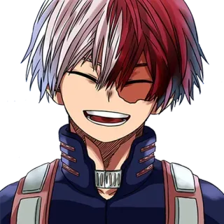 😀 Shoto Todoroki My Hero Academia 애니메이션, 나의 히어로 아카데미아, 토도로키 쇼토, 히어로, 만화 telegram sticker