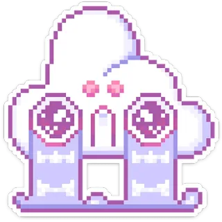 😭 Wolke, Kawaii, Süß, Pixelkunst, Tränen, Weinend, Pastell telegram sticker
