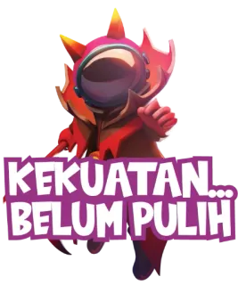 🦹‍♂ KEKUATAN... BELUM PULIH... text, character, Indonesian telegram sticker
