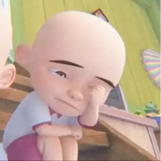 🏁 Ipin Upin & Ipin Ипин, Мультфильм, Грустный, Персонаж, Upin & Ipin telegram sticker