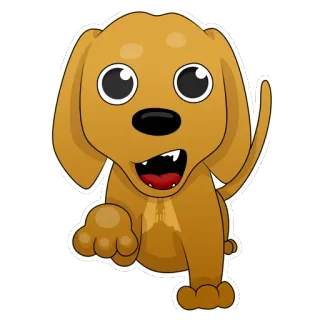 😱 perro, cachorro, dibujo animado, lindo, animal whatsapp sticker